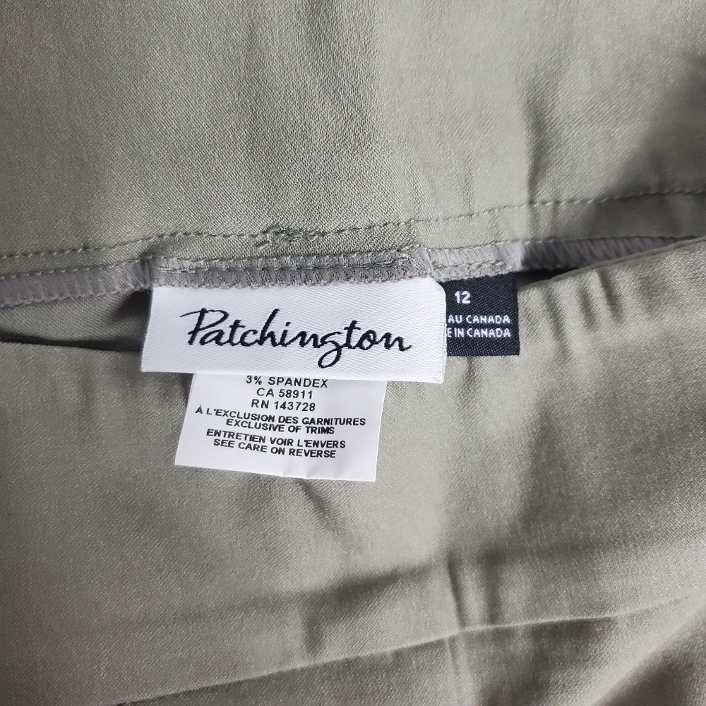 Patchington Olive Green Capri With Button Detail - image 8